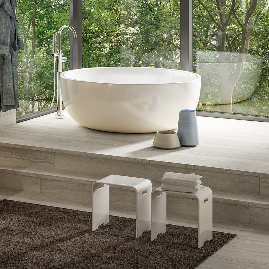 Twin Set TUB06 52" Free Standing Solid Surface Bathtub by LACAVA