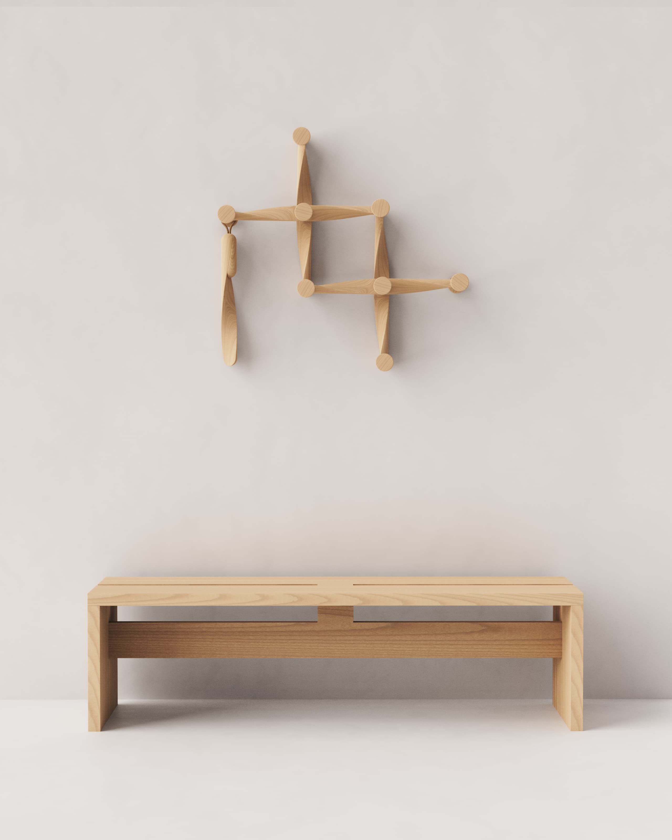 Expandable coat rack by Studio Dilema