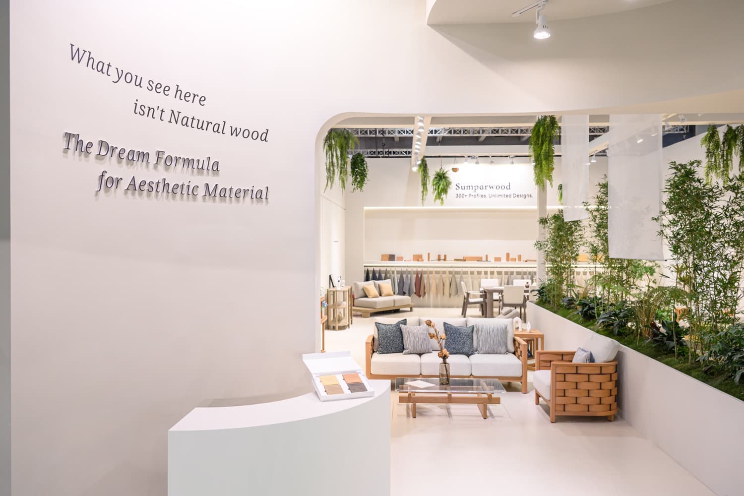 Sumparwood Material Display: From Sample to Furniture Scale — Cultural